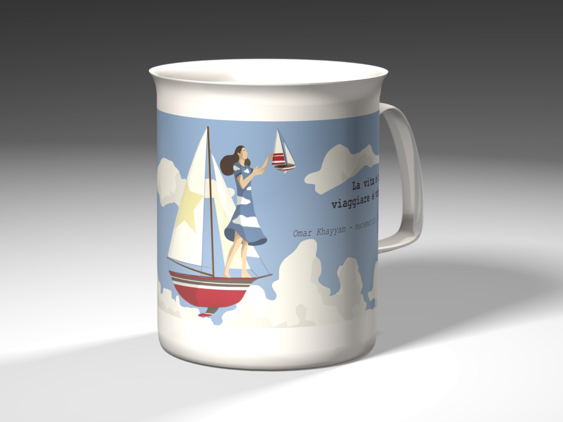 Tazza letteraria - La vita è un viaggio, viaggiare è vivere due volte. Omar Khayyam